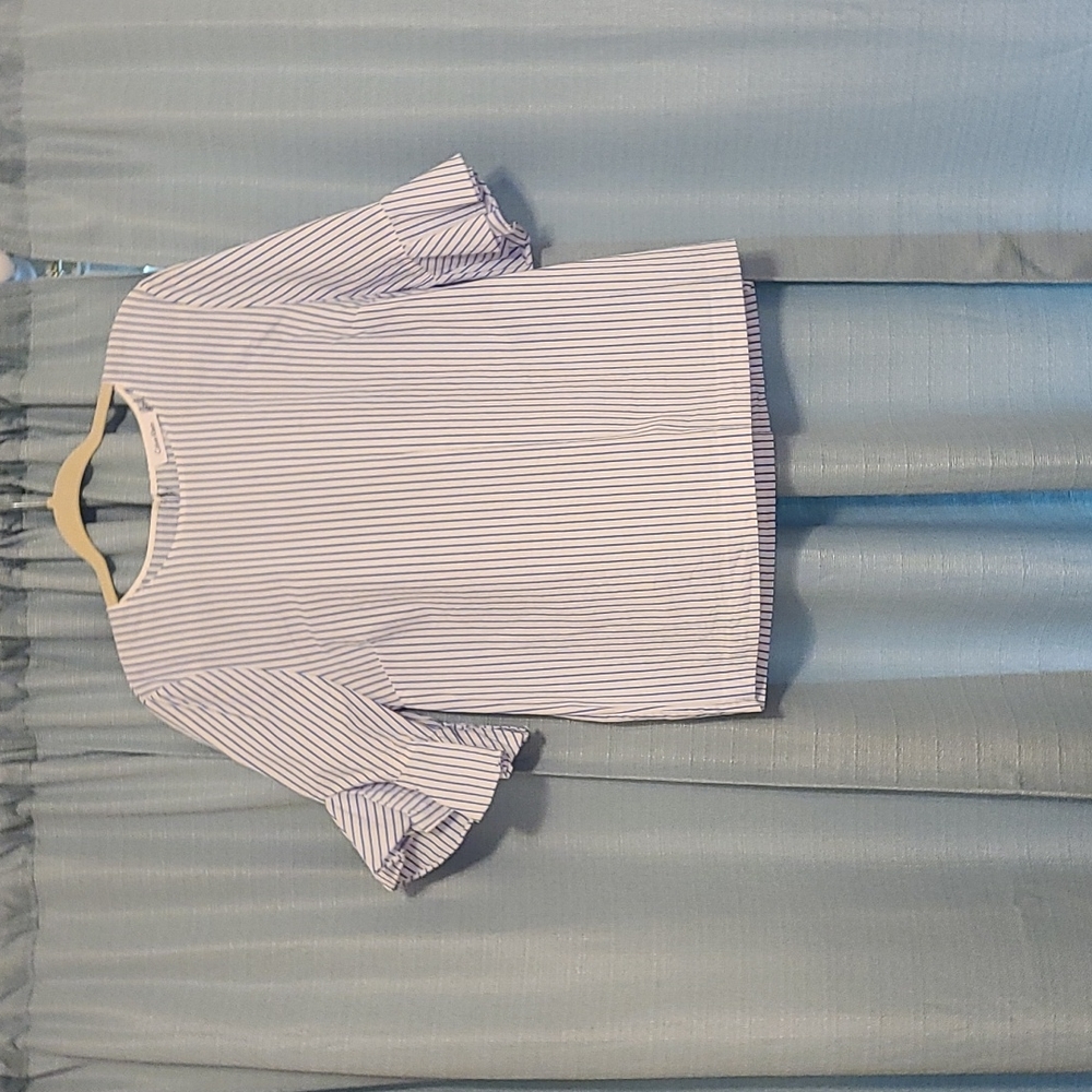 Calvin Klein blue stripe top
